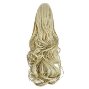 Predlžovací vrkoč 40 cm dlhý vlnitý príčesok na sponky, syntetický pazúr, predĺženie vlasov, vrkoč,