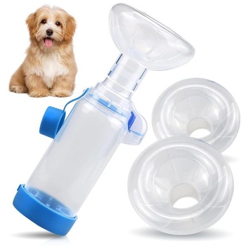 Rozperka pre inhalátor pre domácich miláčikov s 2 maskami pre mačky a psy, aerosólová komora s