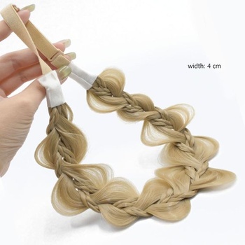 Zapletená čelenka pre ženy, blond, 4 pramene - 1 kus (1 balenie)