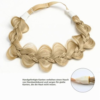Zapletená čelenka pre ženy, blond, 4 pramene - 1 kus (1 balenie)