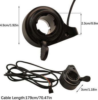 2 kusy plynu pro elektrickou koloběžku, 22mm 7/8 palce, náhradní ovládání rychlosti plynu pro