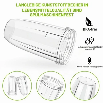 Balenie 2 kusov miešacích kelímkov s objemom 946 ml (32 oz) pre NutriBullet rady 600W a 900W