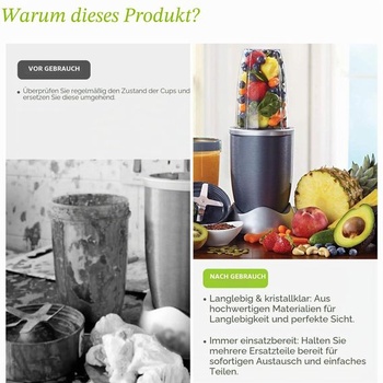 Balenie 2 kusov miešacích kelímkov s objemom 946 ml (32 oz) pre NutriBullet rady 600W a 900W