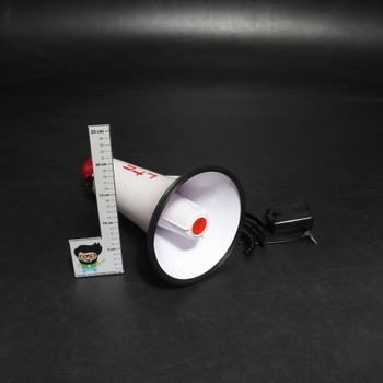 Megafón so sirénou LTC bieločervený USB