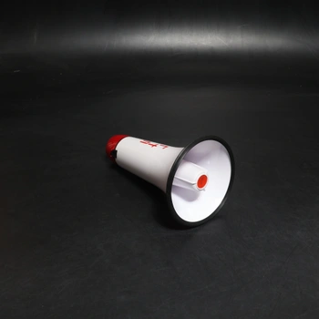 Megafon se sirénou LTC bíločervený USB