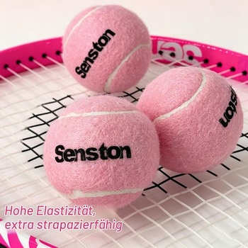 Senston 3balení odolných tenisových loptičiek pre tréning a voľný čas, ružové