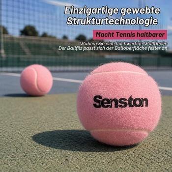 Senston 3balení odolných tenisových loptičiek pre tréning a voľný čas, ružové
