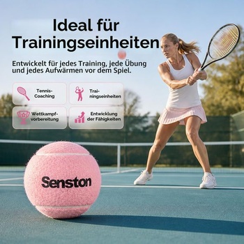 Senston 3balení odolných tenisových loptičiek pre tréning a voľný čas, ružové