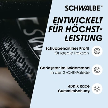 Schwalbe G-One RS PRO – Pláště na kolo, gravírované, maximální rychlost, 40-622, 28 x 1,50, černé