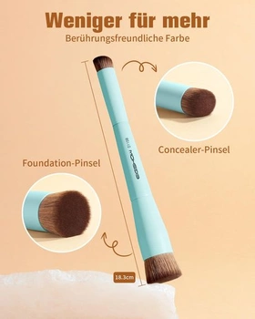 EIGSHOW Štětec na make-up a korektor, oboustranný štětec na make-up pro bezchybný make-up, precizní