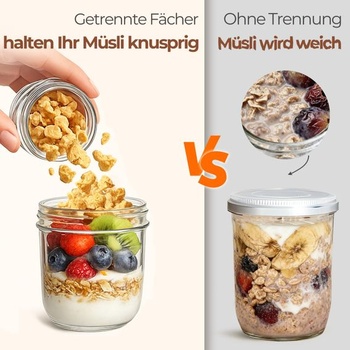 ComSaf skleněné müsli kelímky 4 ks