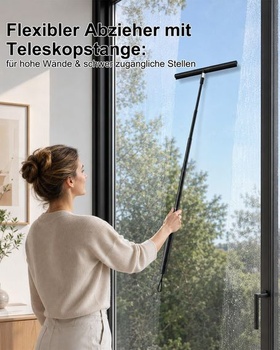 Sprchová stierka s teleskopickou tyčou 30-120 cm - Nastaviteľná sprchová stierka