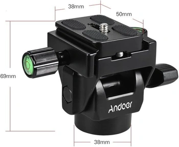 Naklápěcí hlava Andoer pro monopod, stativová hlava s rychloupínací destičkou