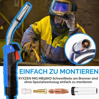 10 kusov 1,0 mm medených kontaktných zváracích trysiek, prúdová tryska MIG MB36KD MIG MB36KD 1,0