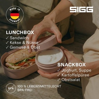 Sigg - LUMO Lunchbox L - Vyrobené v Nemecku - Deliaca prepážka a nepriepustná krabička na desiatu -