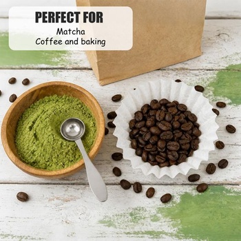 2 ks 8g lyžičiek na matcha, odmerky na matcha prášok z nerezovej ocele, strieborné, L, L
