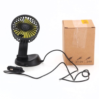 Nircho ventilátor do auta, ventilátor do auta 360 ° otočný 12V zapaľovač cigariet do auta Chladiace