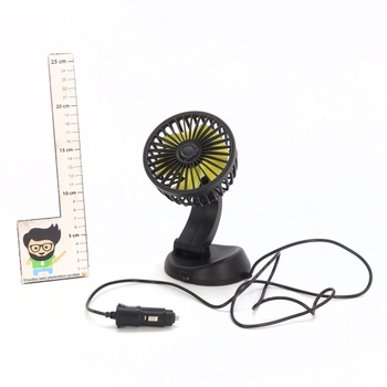 Nircho ventilátor do auta, ventilátor do auta 360 ° otočný 12V zapaľovač cigariet do auta Chladiace