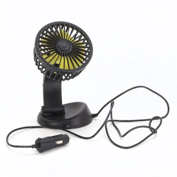 Nircho ventilátor do auta, ventilátor do auta 360 ° otočný 12V zapaľovač cigariet do auta Chladiace
