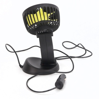 Nircho ventilátor do auta, ventilátor do auta 360 ° otočný 12V zapaľovač cigariet do auta Chladiace