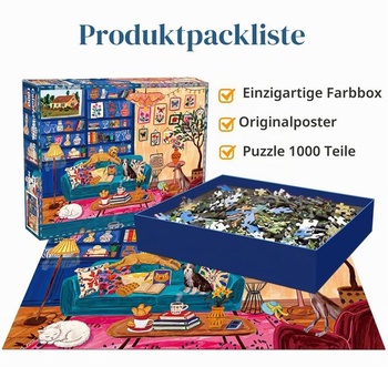 1000dielne puzzle pre dospelých - Farebná obývacia izba