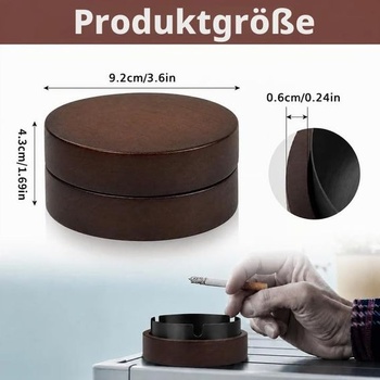 Vonkajší popolník s vekom a nerezovou vložkou (čierny)