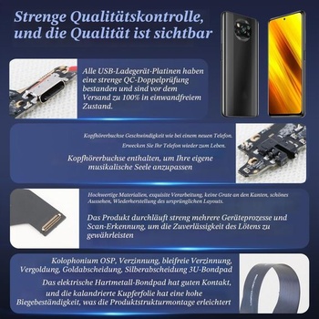 Nabíjací port RongZy pre Xiaomi Poco X3 USB Dock konektor pre Xiaomi Poco X3 Pre plochý flex kábel