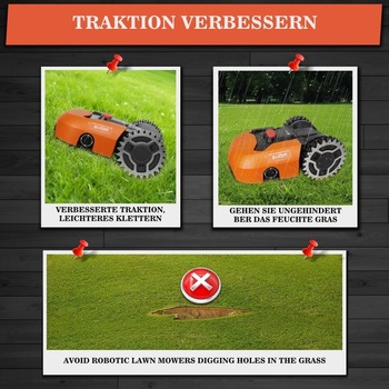 Hroty pro robotické sekačky Worx Landroid model S/M, tloušťka 2 mm, vylepšená trakce, zapuštěné