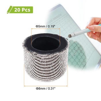 QUARKZMAN 20dílná náhradní síťovaná vláknitá vlákna pro 8mm stylusová pera, vhodná pro kapacitní