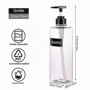Dávkovač mydla Segbeauty, 3dielna sada dávkovačov mydla s objemom 750 ml s pumpičkou a vodotesnými