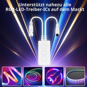 WS2812B WS2811 RGB IR diaľkové ovládanie SP611E Duálny výstup Bluetooth LED ovládač Synchronizácia