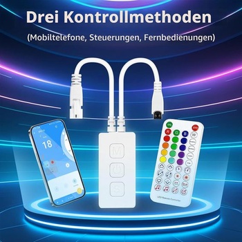 WS2812B WS2811 RGB IR diaľkové ovládanie SP611E Duálny výstup Bluetooth LED ovládač Synchronizácia
