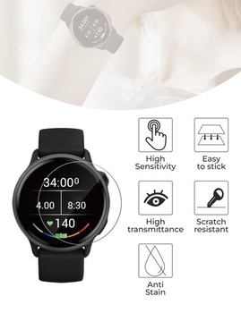 Balení 6 ochranných fólií pro Garmin Vivoactive 6, tvrzené skleněné fólie, TPU ochranná fólie pro