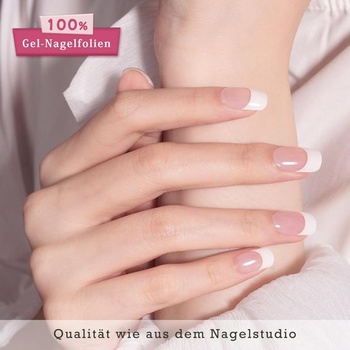 DANNI & TONI Polovytvrdené gélové nechty (Crystal Frost) Biele a priehľadné francúzske UV gélové