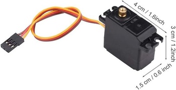 Dilwe RC Servo Vodeodolný, 2,2kg Servomotor s kovovým prevodom pre 1/16 1/14 1/12 RC Auto Buggy