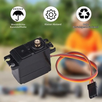 Dilwe RC Servo Vodeodolný, 2,2kg Servomotor s kovovým prevodom pre 1/16 1/14 1/12 RC Auto Buggy