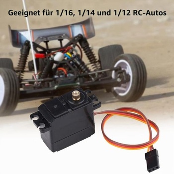 Dilwe RC Servo Vodeodolný, 2,2kg Servomotor s kovovým prevodom pre 1/16 1/14 1/12 RC Auto Buggy