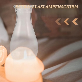 Náhradné sklo Amosfun pre olejovú lampu 7,3 cm Ø sklenené tienidlo na petrolejovú lampu vo