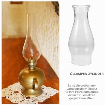 Náhradné sklo Amosfun pre olejovú lampu 7,3 cm Ø sklenené tienidlo na petrolejovú lampu vo