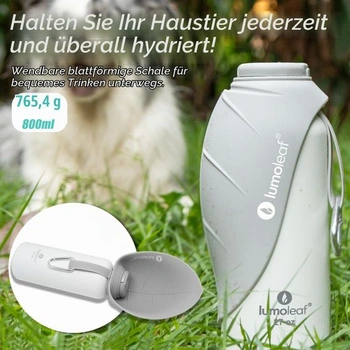 LumoLeaf izolovaná nerezová láhev na vodu pro psy, 800 ml – Udrží vodu studenou nebo teplou po celé