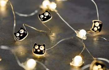 Miniatúrne reťazové svetelné reťaze Moses Ed the Cat | 2,20 m LED reťazové svetelné reťaze s