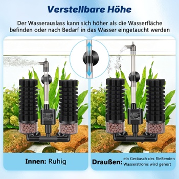 Akvarijný filter Hygger Elektrický, 5 W tichý
