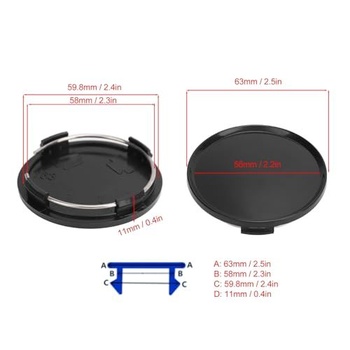 Krytka středu náboje kola 63 mm, odolná, bezpečná ochrana, stylový vzhled, nárazuvzdorná, ochranná
