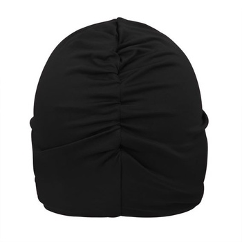 Dámska turbanová plavecká čiapka, priedušná kúpacia čiapka pre dlhé aj krátke vlasy, elastická