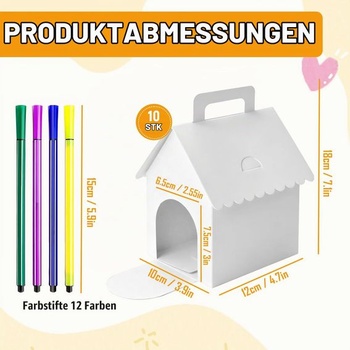 Roztomilé prázdné dárkové krabičky ve tvaru domečku, 24 kusů, dárky k adopci štěněte, přenosné