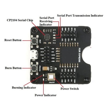 Hailege ESP8266 Vývojová deska pro vypalovací zařízení, programátor, testovací a stahovací socket