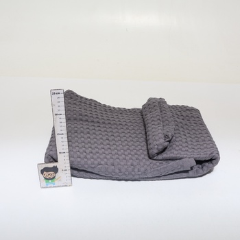 Utopia Bedding 100% bavlnená deka s vaflovou väzbou, 300 g/m² (antracitová - 228 x 182 cm), mäkká,