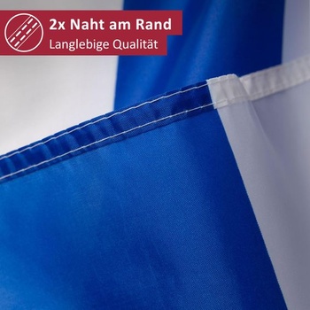 VLAJKY PHENO Uruguajská vlajka 90x150cm - vodeodolná vlajka s mosadznými krúžkami, 100% polyester,