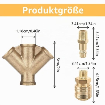 Rozdělovač stlačeného vzduchu, rozdělovač stlačeného vzduchu, 3cestný vnější závit 1/4