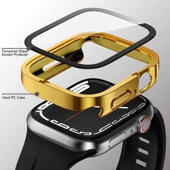 Kompatibilní s pouzdrem Apple Watch 46mm Series 10 (2024), ultratenké pouzdro s PC pokovením,
